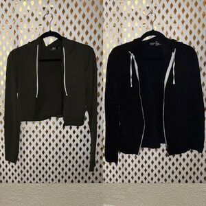 Green Athletic Zip up hoodie black bundle set size S